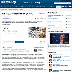An MBA for less than $1,000