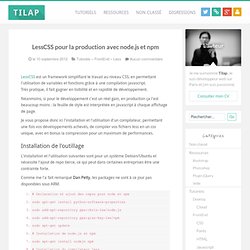 LessCSS pour la production avec node.js et npm