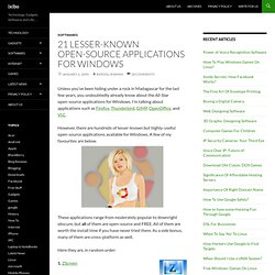 21 Lesser-Known Open-Source Applications for Windows