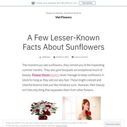 A Few Lesser-Known Facts About Sunflowers