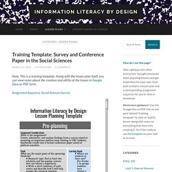 Lesson Plans – Information Literacy by Design
