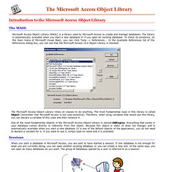 Lesson 21: The Microsoft Access Object Library