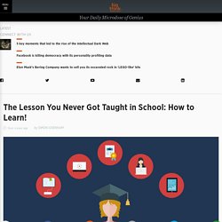 The lesson you never got taught in school: How to learn!