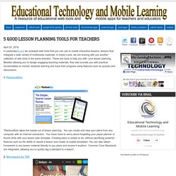 5 Good Lesson Planning Tools for Teachers