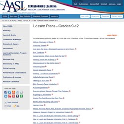 Lesson Plans - Grades 9-12