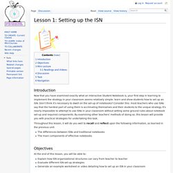Lesson 1: Setting up the ISN