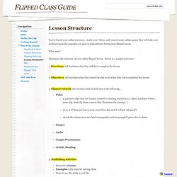 Lesson Structure - Flipped Class Guide