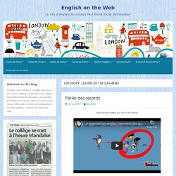 Lesson of the day 4ème – English on the Web