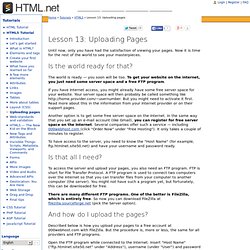 Lesson 13: Uploading pages