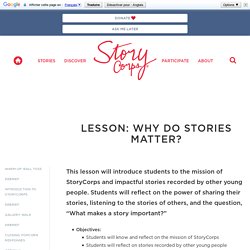 Lesson: Why Do Stories Matter?