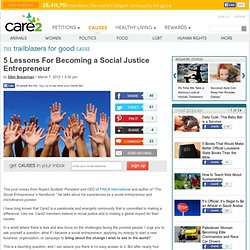 Five Lessons For Becoming A Social Justice Entrepreneur