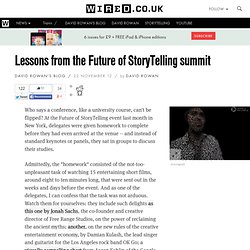 Lessons from the Future of StoryTelling summit