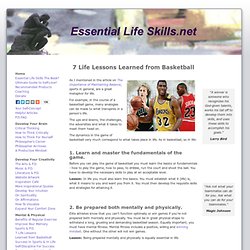 7 Life Lessons Learned From Basketball
