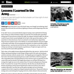 How Hard Could It Be?: Lessons I Learned in the Army, Corporate Culture Article - Inc. Article
