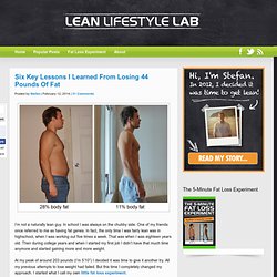 Fat Loss Experiment - Lean Lifestyle Lab