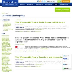 Bottom Line Performance » The Right Learning Solution!