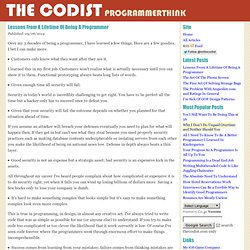 The Codist: Lessons From A Lifetime Of Being A Programmer