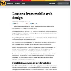 Lessons from mobile web design