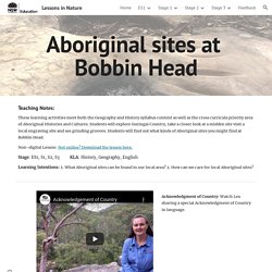 Lessons in Nature - Local Aboriginal Sites at Bobbin Head
