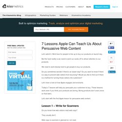 7 Lessons Apple Can Teach Us About Persuasive Web Content