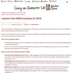 Lessons from 2009 and plans for 2010 » sacha chua