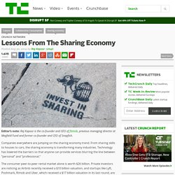 Lessons From The Sharing Economy