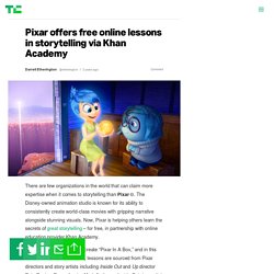 Pixar offers free online lessons in storytelling via Khan Academy