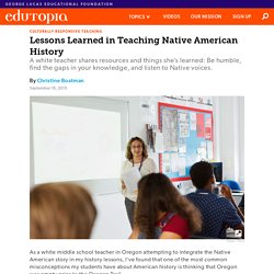 Lessons Learned in Teaching Native American History