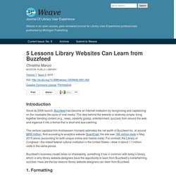 5 Lessons Library Websites Can Learn from Buzzfeed