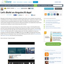 Let's Build an AngularJS App!