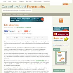 Zen and the Art of Programming