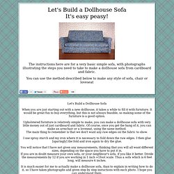 Let's Build A Dollhouse Sofa