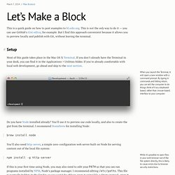 Let’s Make a Block