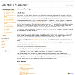 Let's Make a Voxel Engine
