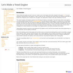 Let's Make a Voxel Engine