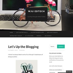 Let’s Up the Blogging