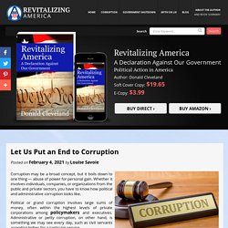 Let Us Put an End to Corruption