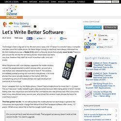 Let's Write Better Software