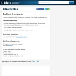 Letramentos - Dicio, Dicionário Online de Português