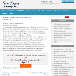 Cover Letter Executive Director