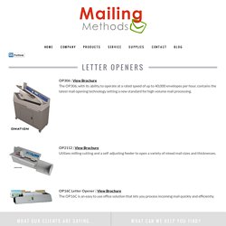 Letter Openers Products at Mailing Methods Inc
