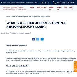 What is a letter of protection in a personal injury claim ?