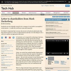 Letter to shareholders from Mark Zuckerberg