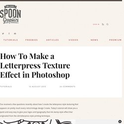 How To Make a Letterpress Texture Effect in Photoshop