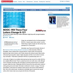 MOOC: Will These Four Letters Change K-12?