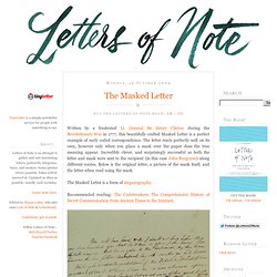 The Masked Letter