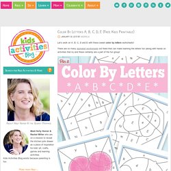 Color By Letters A, B, C, D, E {Free Kids Printable}