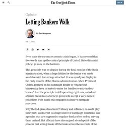 Letting Bankers Walk