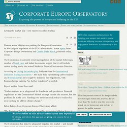 Letting the market play - new report on carbon trading