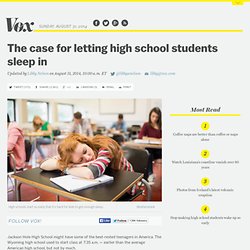 The case for letting high school students sleep in